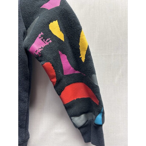 Nike Kids 2T Peace Love Swoosh Sweats Hoodie 2 Piece Set Black Colorful - Picture 4 of 14